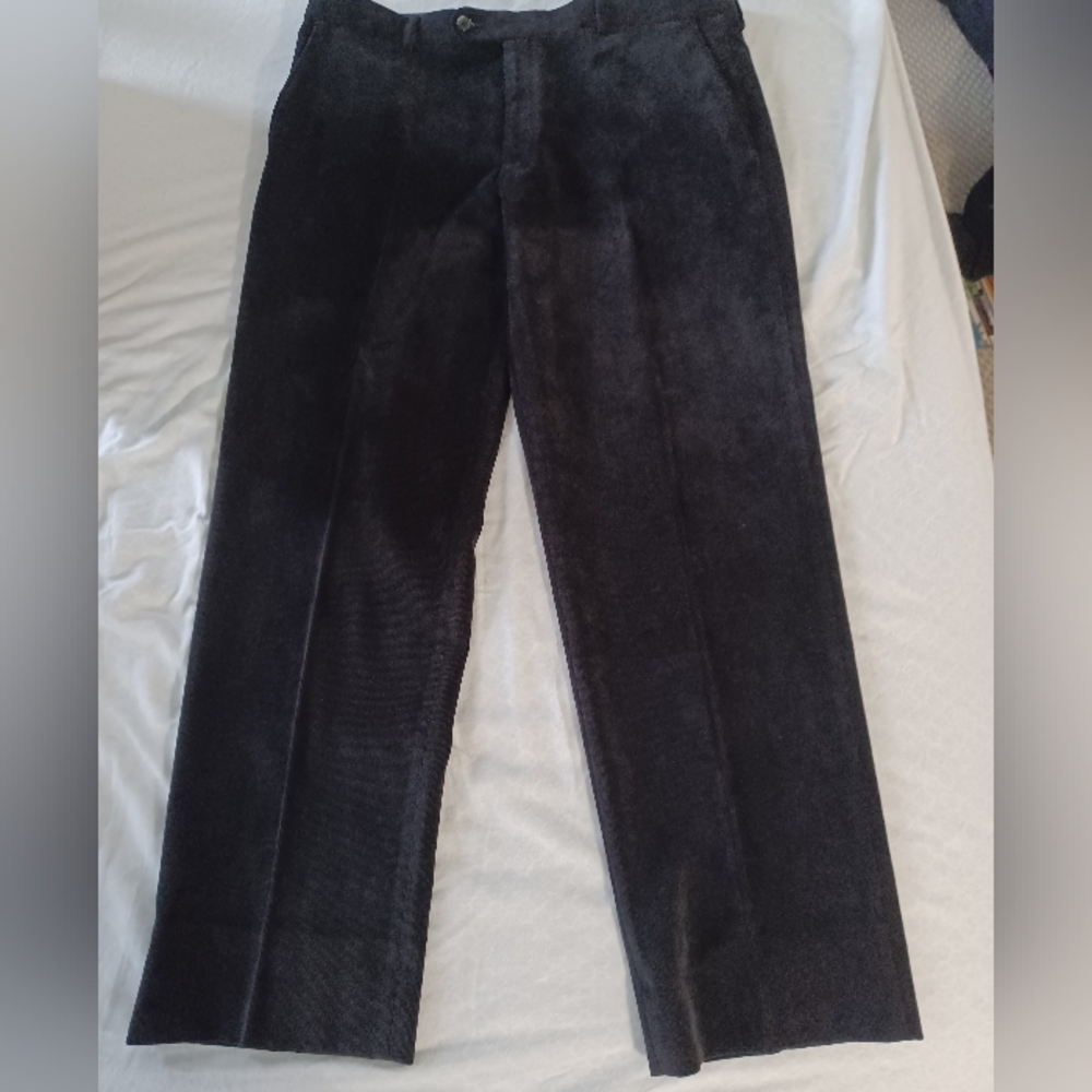 Pronto Uomo Platinium mens 38x31 thin wale black cordoruy pants